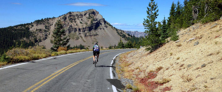 crater lake bike ride